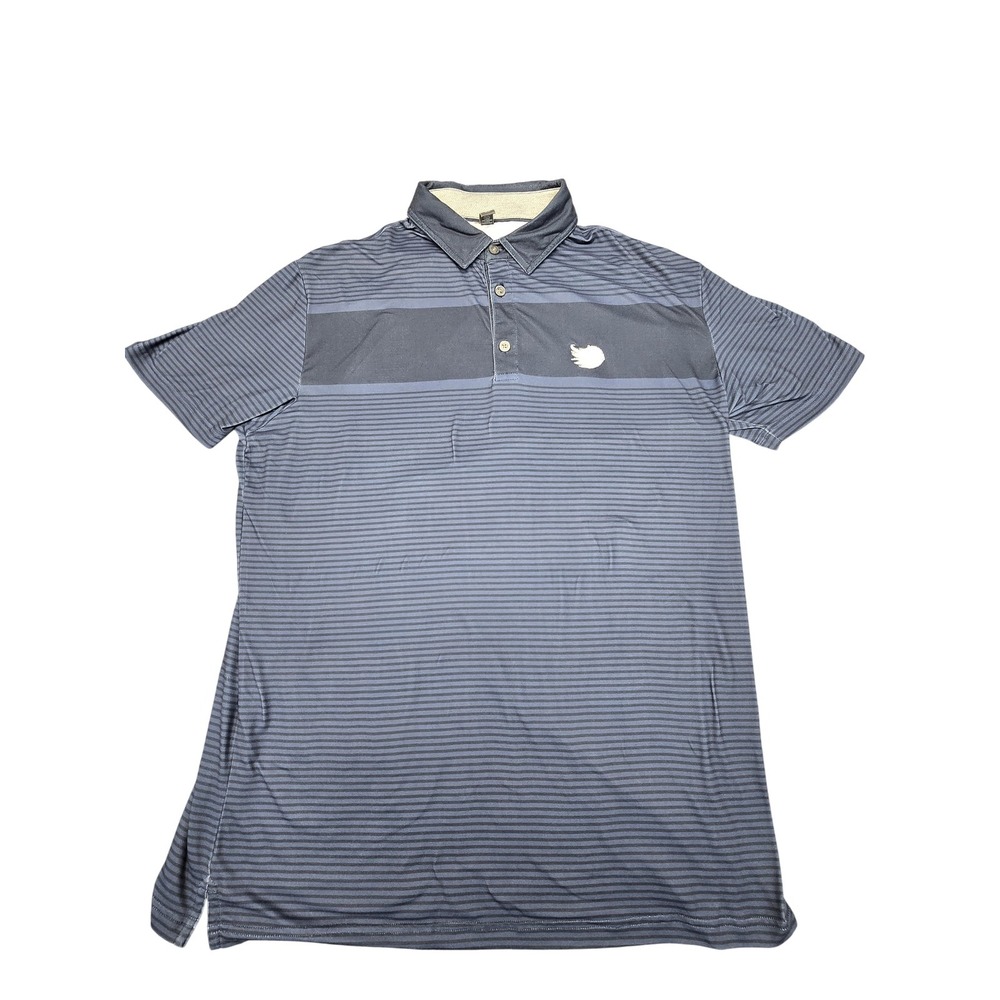 AndersonOrd Polo Shirt Mens Large Striped Golf Athletic Performance Lightweight